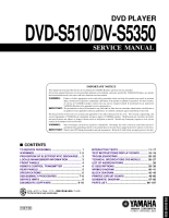 Yamaha DVDS-510 - Service Manual 